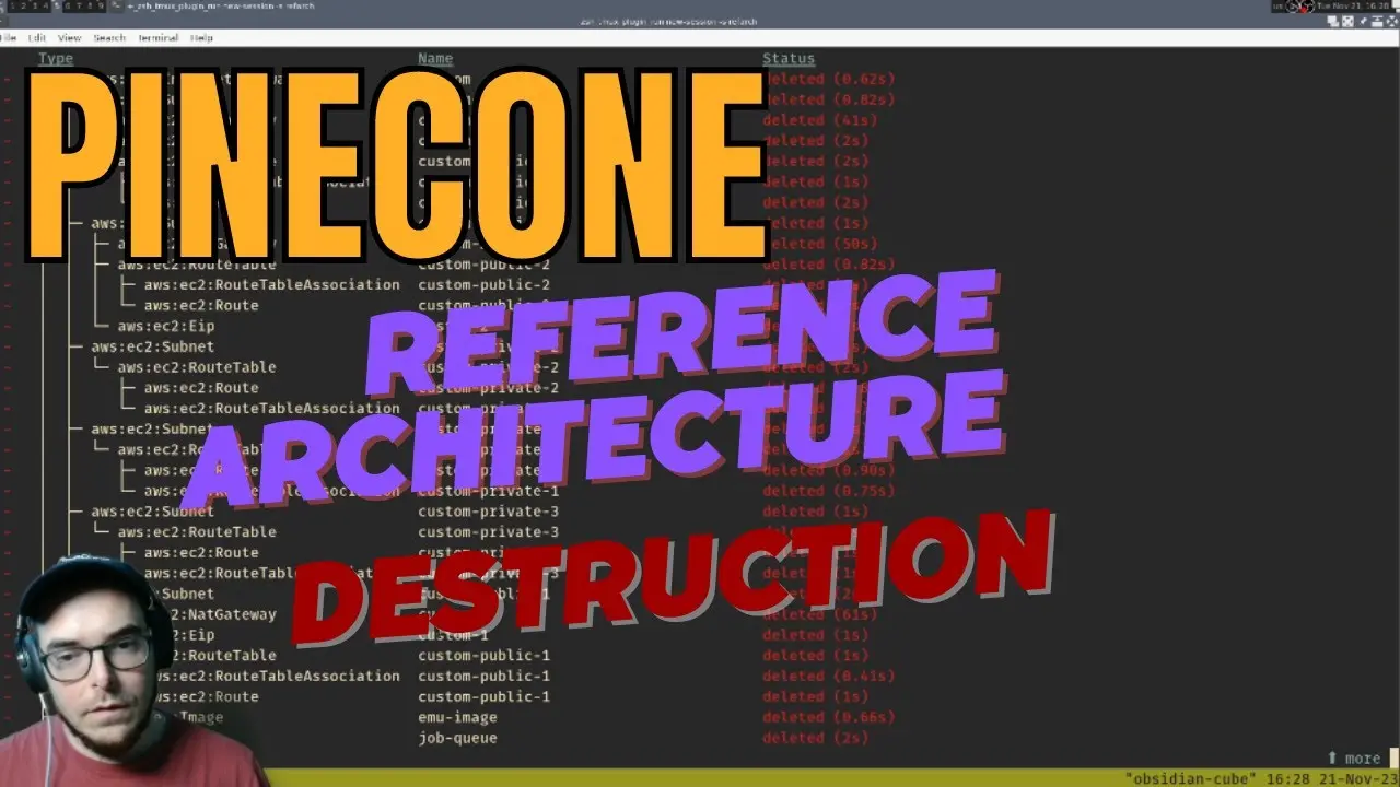 Destroying the Pinecone AWS Reference Architecture